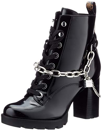 Guess Raizel/Stivaletto (Bootie)/Lea, Botas de Combate Mujer, Negro, 36 EU