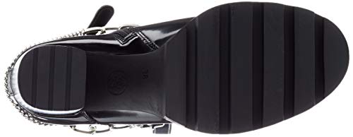 Guess Raizel/Stivaletto (Bootie)/Lea, Botas de Combate Mujer, Negro, 36 EU