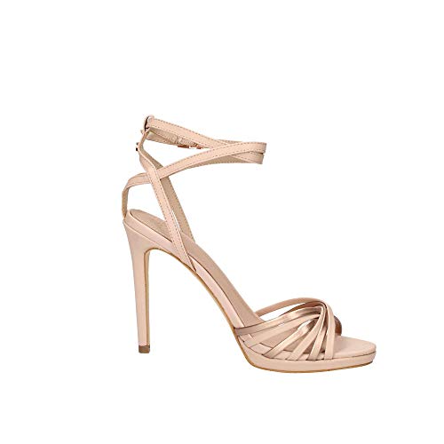 Guess Tonya2/Sandalo (Sandal)/Leathe, Zapatos con Tacon y Correa de Tobillo Mujer, Pink Blush, 36 EU
