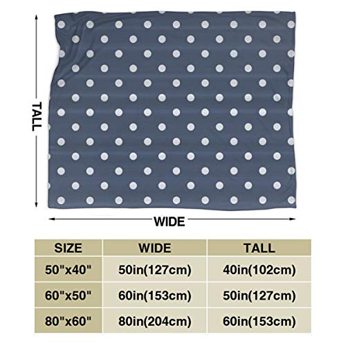 GugeABC Manta de Microfibra Ultra Suave,Regalo Plano de Lunares con círculos Lunares,Decoración para el hogar,cálida Manta para sofá Cama,50"X40"