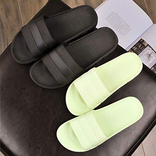 GURGER Zapatos de Playa Mujer Hombre Piscina Ducha Baño Chanclas Sandalias de Punta Descubierta Pantuflas Casa Verano Negro 40 41