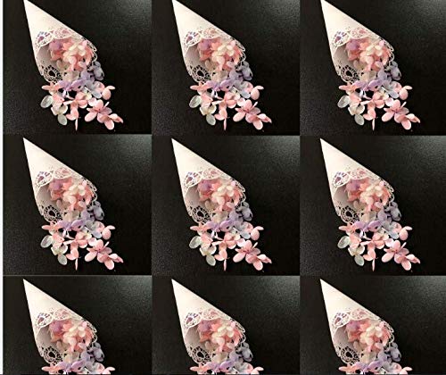 GWHOLE 100 Piezas Conos Papel Arroz Boda Blanco, Diseño de Corazón Hueco, Cucuruchos Pétalos Confeti Decoración Boda con Cinta Adhesiva Doble