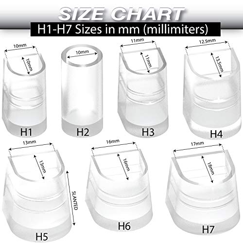 H7 Transparente 17 mm 3 Pares de Tacón Protectores Tapones de Punta de Repuesto para los Zapatos de Tacón Alto y Estilete - Antideslizante y de la Hierba - (Paquete de 3)