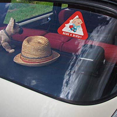 Haberdashery Online Pegatina Adhesiva Bebé a Bordo. Adhesivo vinilo para coche o moto. 15 x 13,7 cm. (43. Bailarina)