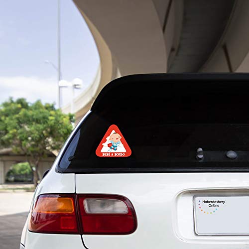 Haberdashery Online Pegatina Adhesiva Bebé a Bordo. Adhesivo vinilo para coche o moto. 15 x 13,7 cm. (43. Bailarina)