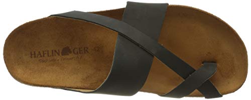 Haflinger Bio Jack, Chanclas Unisex Adulto, Negro (Schwarz 818), 41 EU