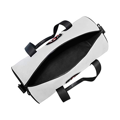 HARXISE Bolsa de Viaje，Tótem indígena Ave halcón étnico patrón de Motivo aviar sobre Fondo Liso,Bolsa de Deporte con Compartimento para Sports Gym Bag