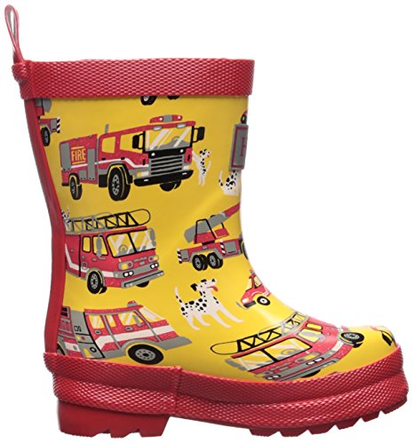 Hatley Printed Rain Boot Botas de agua de trabajo Niños, amarillo (Fire Trucks), 20 (4 UK)