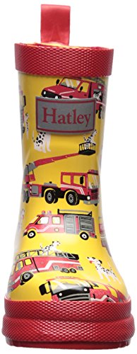 Hatley Printed Rain Boot Botas de agua de trabajo Niños, amarillo (Fire Trucks), 20 (4 UK)
