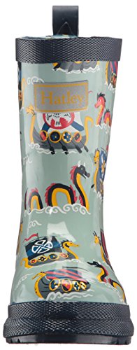 Hatley Printed Rain Boots Botas de agua de trabajo para chico, azul (Vikings/Forest), 21 (5 UK)