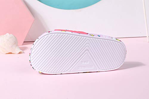 HausFine Chanclas para Niñas Zapatos de Ducha, Playa y Piscina Sandalias de Baño Antideslizantes Sandalias de Unicornio