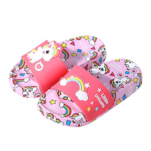 HausFine Chanclas para Niñas Zapatos de Ducha, Playa y Piscina Sandalias de Baño Antideslizantes Sandalias de Unicornio