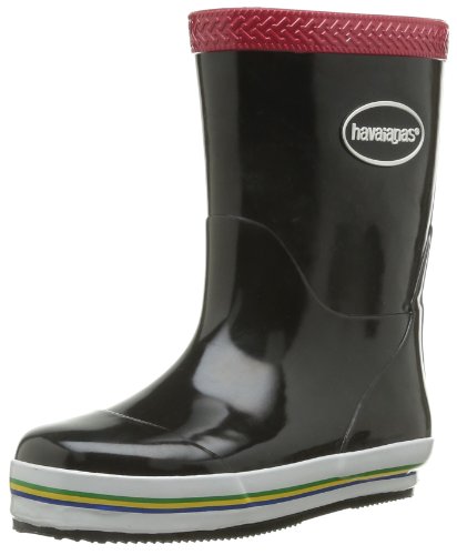 Havaianas Aqua Kids Rain Boots, Botas de Agua para Niñas, Multicolor (Black/Red), 33 EU (31 Brazilian)