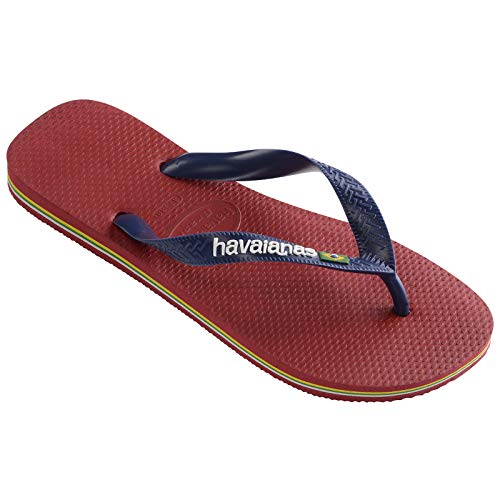 Havaianas Brasil Logo Chanclas Unisex Adulto, Multicolor (Red), 43/44 EU