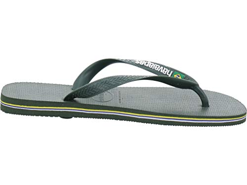Havaianas Brasil Logo, Chanclas Unisex Adulto, Verde (Olive Green), 43/44 EU