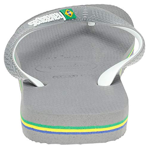 Havaianas Brasil Mix, Chanclas Unisex Adulto, Multicolor (Steel Grey/White/White), 43/44 EU