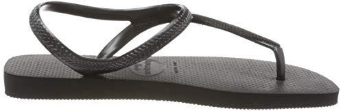 Havaianas Flash Urban Plus, Sandalias de Talón Abierto Mujer, Negro (Black 0090), 37/38