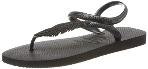 Havaianas Flash Urban Plus, Sandalias de Talón Abierto Mujer, Negro (Black 0090), 37/38