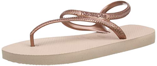 Havaianas Flash Urban, Sandalias Planas Mujer, Ballet Rosa Dorado, 41/42