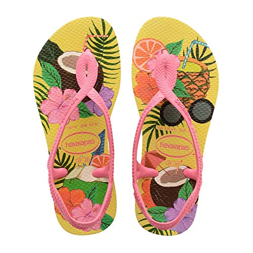Havaianas HAV Kids Luna Print Crystal Rose, Sandalia Unisex niños, Negro (White/Black), 29 EU