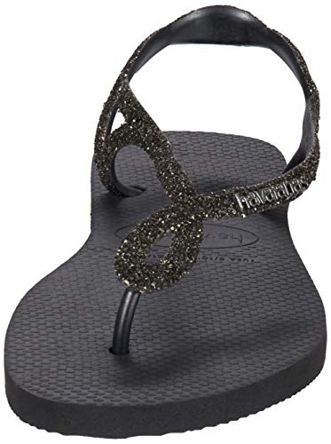 Havaianas HAV Luna Premium, Sandalia Mujer, Negro (White/Black), 37 EU
