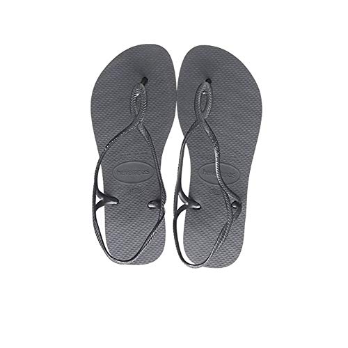 Havaianas Luna, Sandalias de Talón Abierto para Mujer, Gris (Steel Gray), 37/38 EU