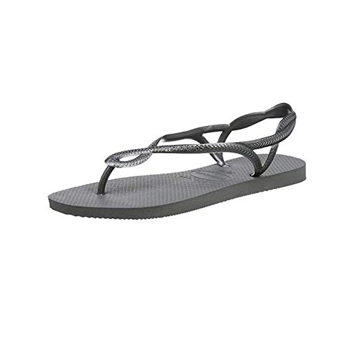 Havaianas Luna, Sandalias de Talón Abierto para Mujer, Gris (Steel Gray), 37/38 EU