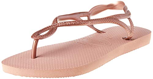 Havaianas Luna, Sandalias de Talón Abierto para Mujer, Rosa (Crocus Rose 3544), 37/38 EU