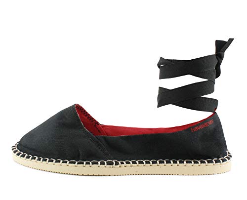 Havaianas Origine Slim, Alpargatas Mujer, Negro (Black), 37 EU
