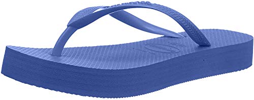 Havaianas Slim Flatform, Chanclas para Mujer, Azul (Blue 0057), 37/38 EU