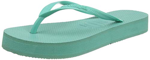 Havaianas Slim Flatform, Chanclas para Mujer, Verde (Green Dew 7611), 37/38 EU