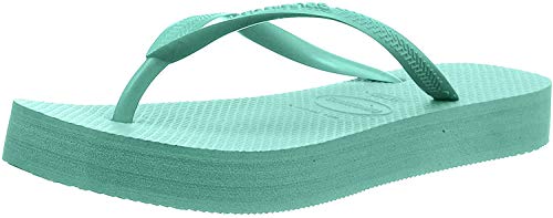 Havaianas Slim Flatform, Chanclas para Mujer, Verde (Green Dew 7611), 37/38 EU