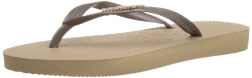 Havaianas Slim Logo Metallic, Chanclas para Mujer, Dorado (Rose Gold/Rose Gold 5282), 43/44 EU