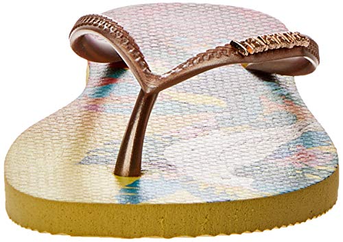 Havaianas Slim Tropical, Chanclas para Mujer, Multicolor (Lemon Yellow 7598), 37/38 EU