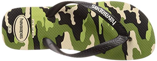 Havaianas Top Camu, Chanclas Unisex Adulto, Multicolor (Beige/Black), 39/40 EU