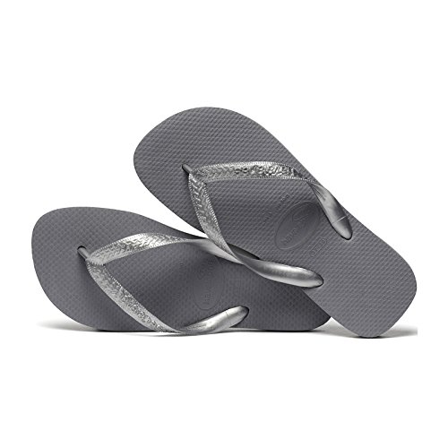 Havaianas Top Tiras, Chanclas para Mujer, Plateado (Steel Gris), 35/36 EU