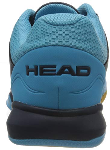 HEAD Grid, Zapatillas para Squash Hombre, Azul Oscuro Aqua, 44.5 EU