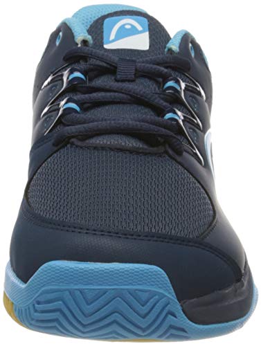 HEAD Grid, Zapatillas para Squash Hombre, Azul Oscuro Aqua, 44.5 EU
