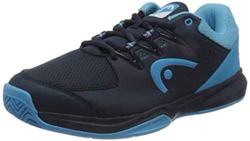 HEAD Grid, Zapatillas para Squash Hombre, Azul Oscuro Aqua, 44.5 EU