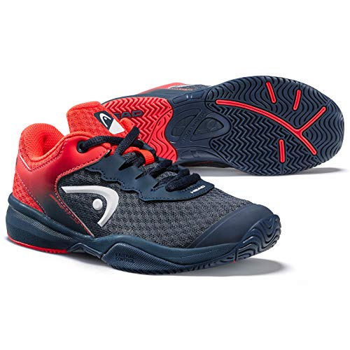 Head Sprint 3.0 Jnr, Zapatillas de Tenis Unisex Niños, Azul (Midnight Navy/Neon Red Mnnr), 32 EU