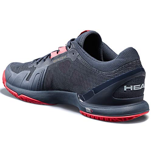Head Sprint Pro 3.0 Men Zapatillas de Tenis, Hombres, Navy/Neon Rojo, 48.5 EU