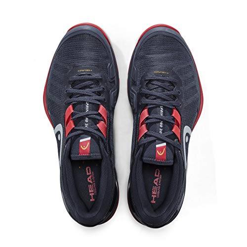 Head Sprint Pro 3.0 Men Zapatillas de Tenis, Hombres, Navy/Neon Rojo, 48.5 EU