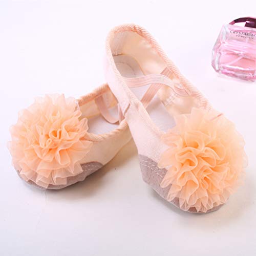 Healifty Zapatos de Ballet para Niña Zapatillas de Ballet de Suela Completa Zapatillas de Yoga Divididas Zapatos de Danza Del Vientre para Niños Talla 34