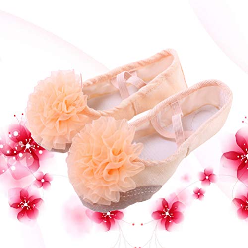 Healifty Zapatos de Ballet para Niña Zapatillas de Ballet de Suela Completa Zapatillas de Yoga Divididas Zapatos de Danza Del Vientre para Niños Talla 34