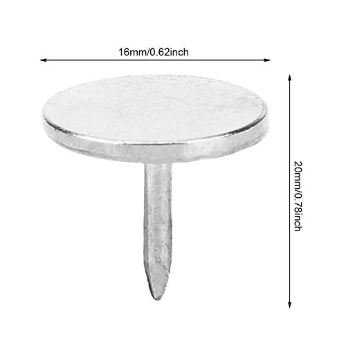 HEEPDD - Juego de 100 clavos para tapicería, redondos, antiguos, para muebles, muebles, muebles, clavos, surtidos, para decorar el sofá, zapatos, puertas, tapicería antigua