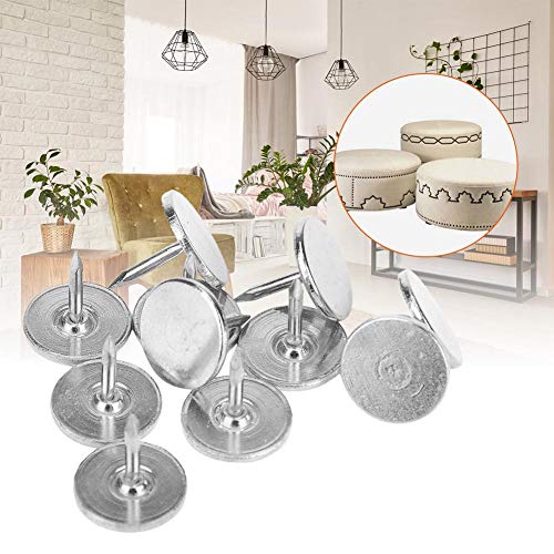 HEEPDD - Juego de 100 clavos para tapicería, redondos, antiguos, para muebles, muebles, muebles, clavos, surtidos, para decorar el sofá, zapatos, puertas, tapicería antigua