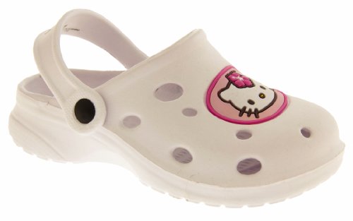Hello Kitty Niñas Blanco Sandalias De Playa Zueco Babucha EU 28