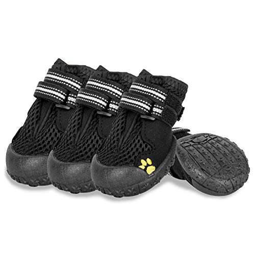 Hengu Botas Protectoras de la Pata del Perro, Zapatos Antideslizantes para Mascotas con Diseño de Hebilla Nylon para Escalada, Largas Caminatas, Caminata de Invierno