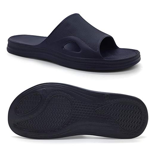HEVA Chanclas para Hombre Ducha y Baño Zapatillas EVA Playa Sandalias（45 EU Azul）