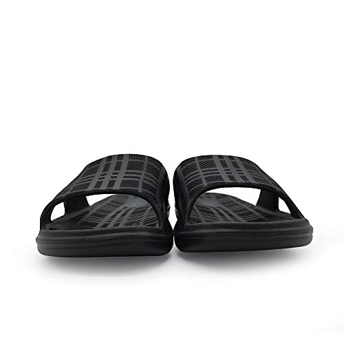 HEVA Zapatos de Playa y Piscina Unisex Adulto Bañarse Sandalias (41 EU Negro)